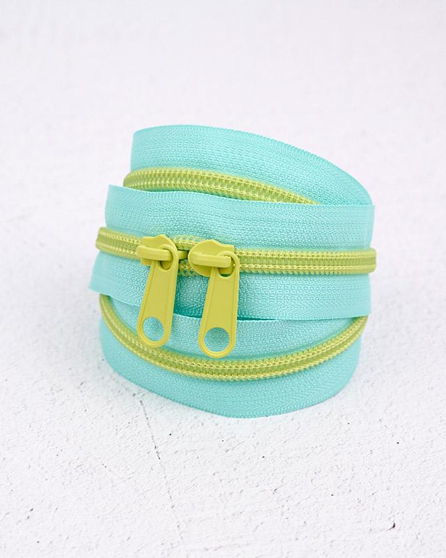 30" Zipper - Lime Splash