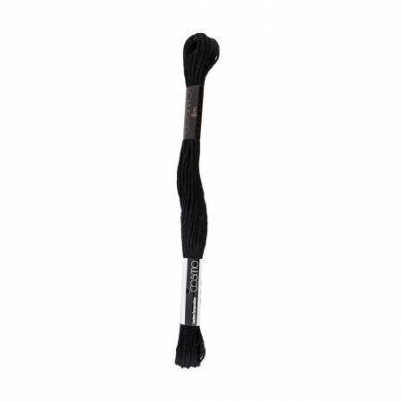 8m Skein Black 600 Cosmo Cotton Embroidery
