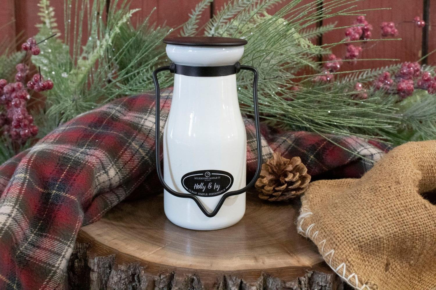 Milkbottle Holly & Ivy