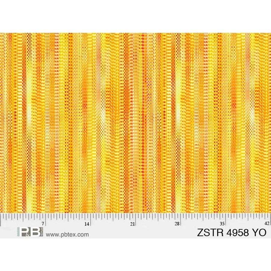 108" Yellow - Zipper Stripe
