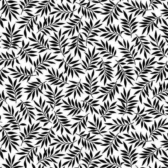 Allover Ferns Century Black on White