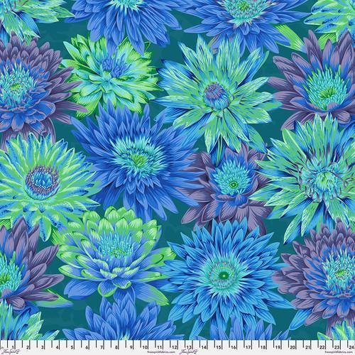 Tropical Water Lilies - Blue Kaffe Fassett