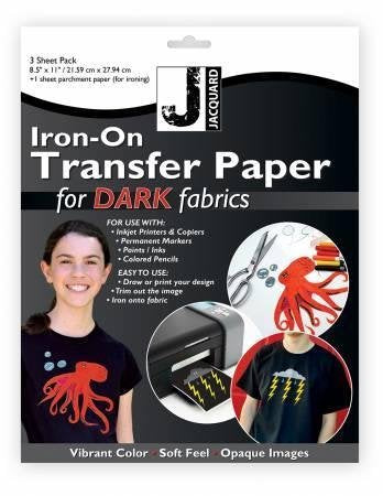 Transfer Paper for Dark Fabric 3 Sheets