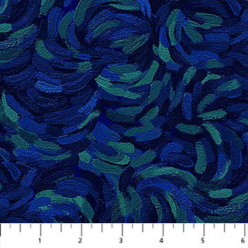 Starry Night • Dark Blue Brushstroke