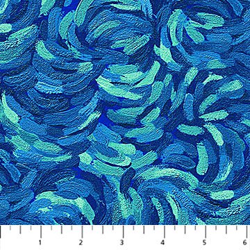 Starry Night • Dark Teal Brushstroke