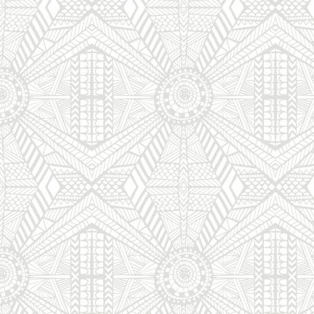 White on White Diamond Grids - 66214-100 • Night & Day