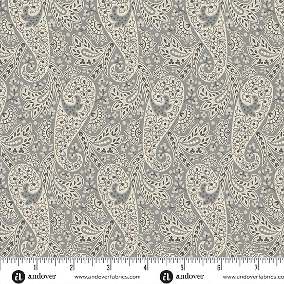 Paisley Gray - Nightfall by Andover Fabrics