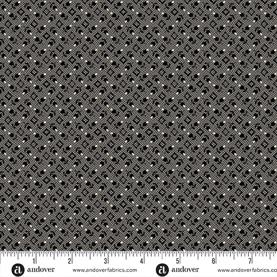 Bud Diamond Black - Nightfall by Andover Fabrics