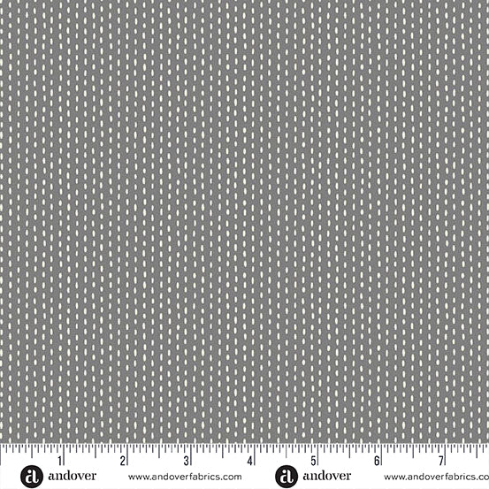 Stitch Line Gray - Nightfall by Andover Fabrics