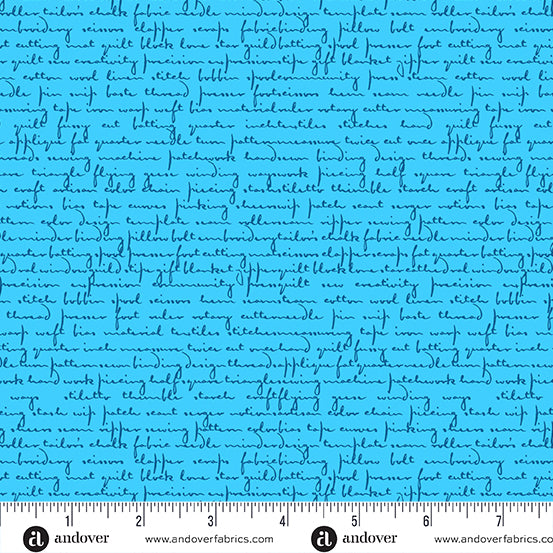 Quilty Words Blue Howlite - Scrawl by Giucy Giuce