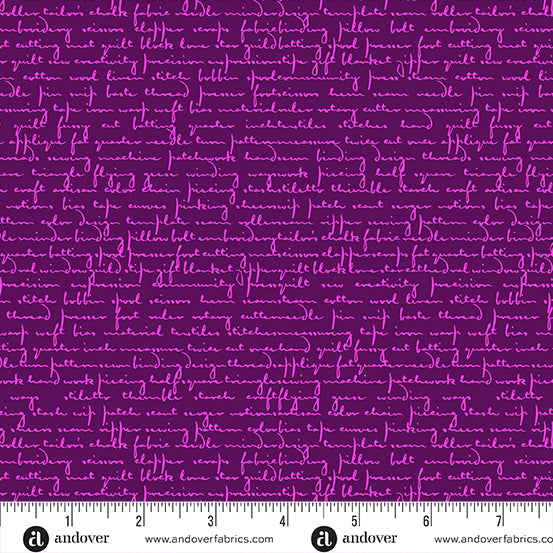 Quilty Words Purple Agate - Scrawl by Giucy Giuce