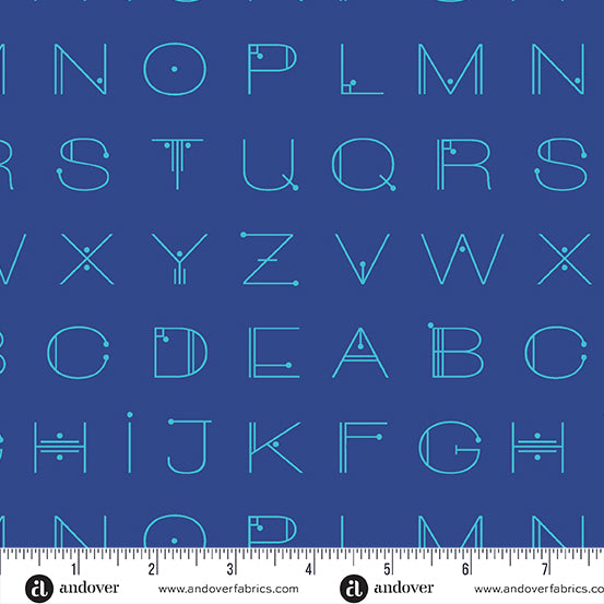 Deco Letters Electric Blue - Scrawl by Giucy Giuce