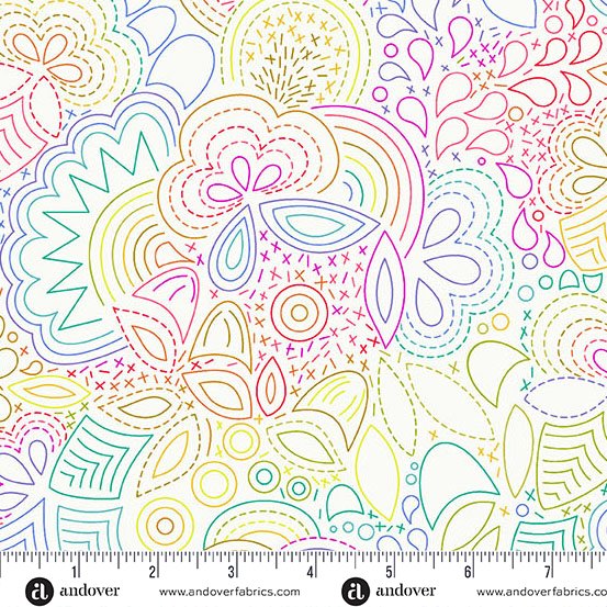 Color Wheel - A 1146 L Day Rainbow Stitched • Alison Glass