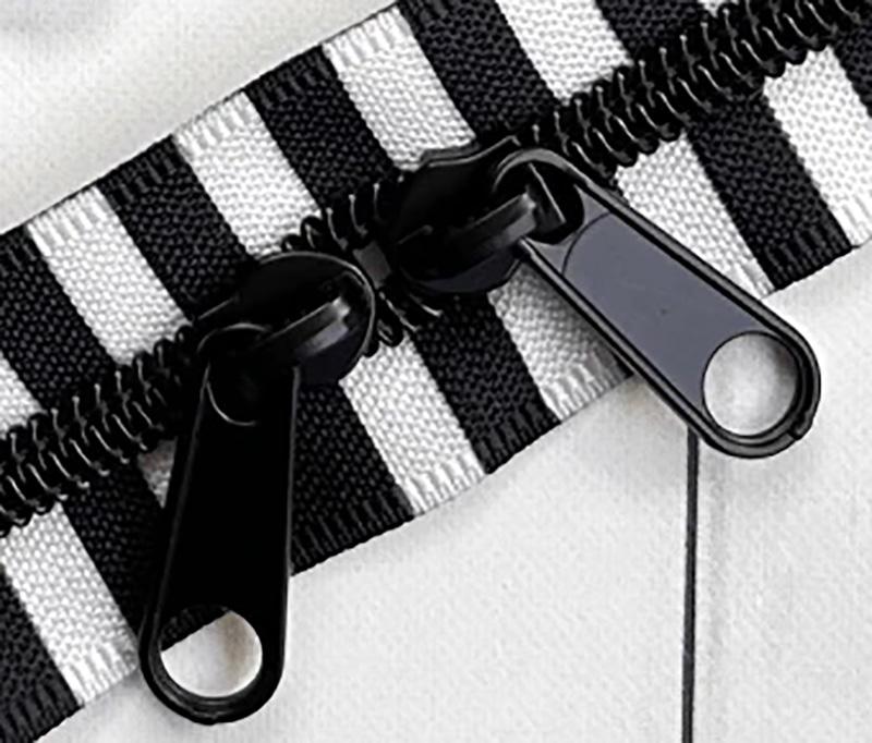 Black & White 30" Zipper -Black SSCZ05