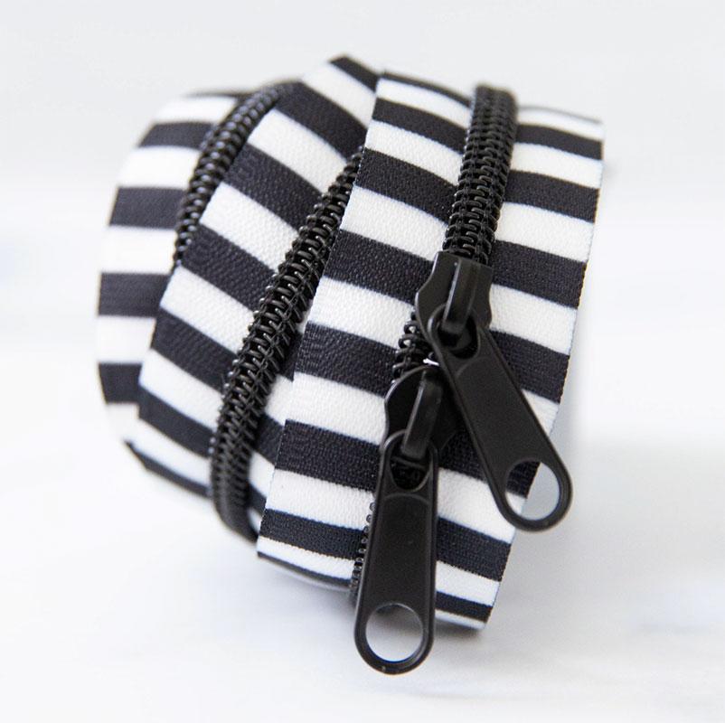 Black & White 30" Zipper -Black SSCZ05