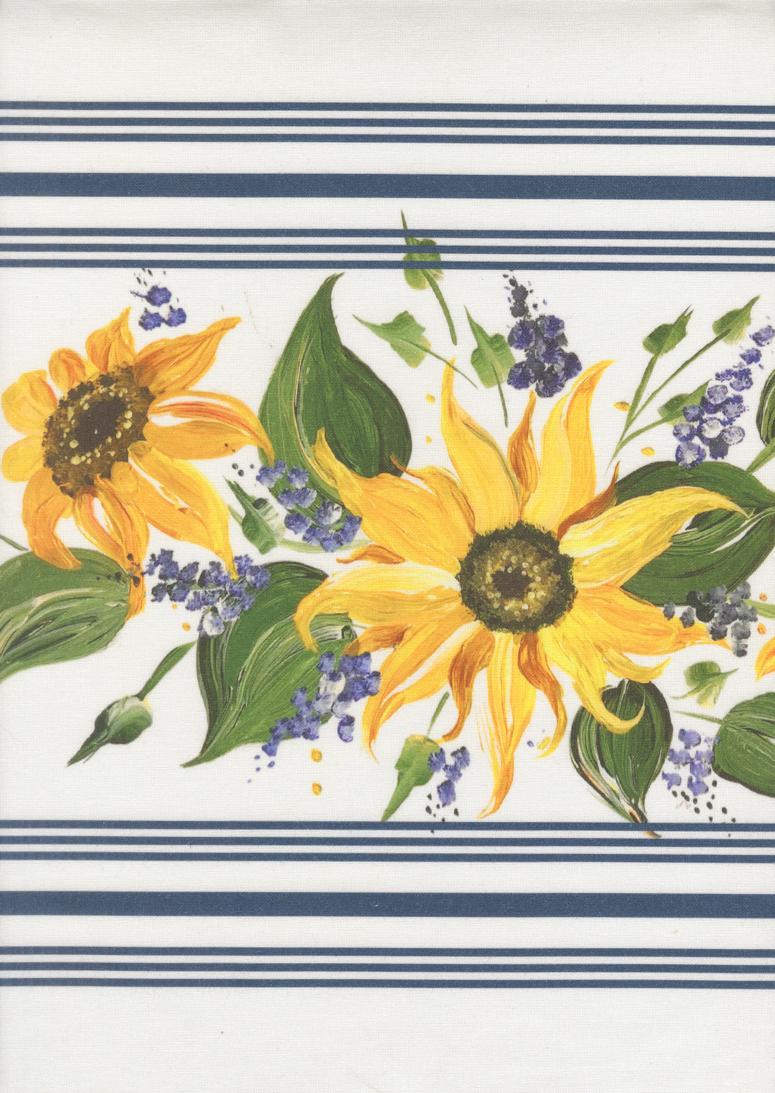 18" White Sunflower Toweling - 992 350 • Summer Solstice