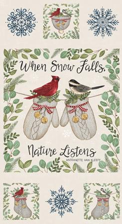 Snowy White Panel - 56178 11 • When Snow Falls by Deb Strain