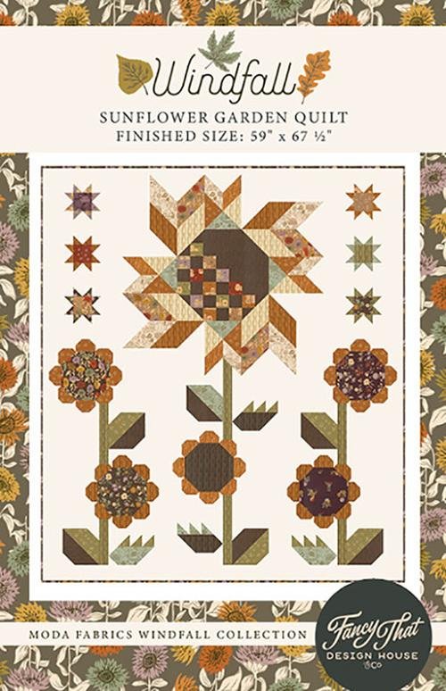 Sunflower Garden Quilt Kit • Windfall by Fancy That Design House
