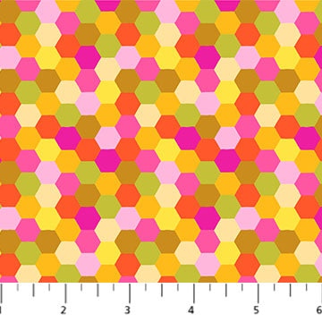 Hexagons - Citrus • Piecework by Anna Maria