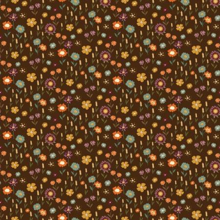 The Awe of Autumn - Floral Brown • Sandy Gervais