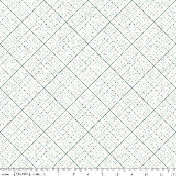 Grid Teal - C383-TEAL • Bee Backgrounds
