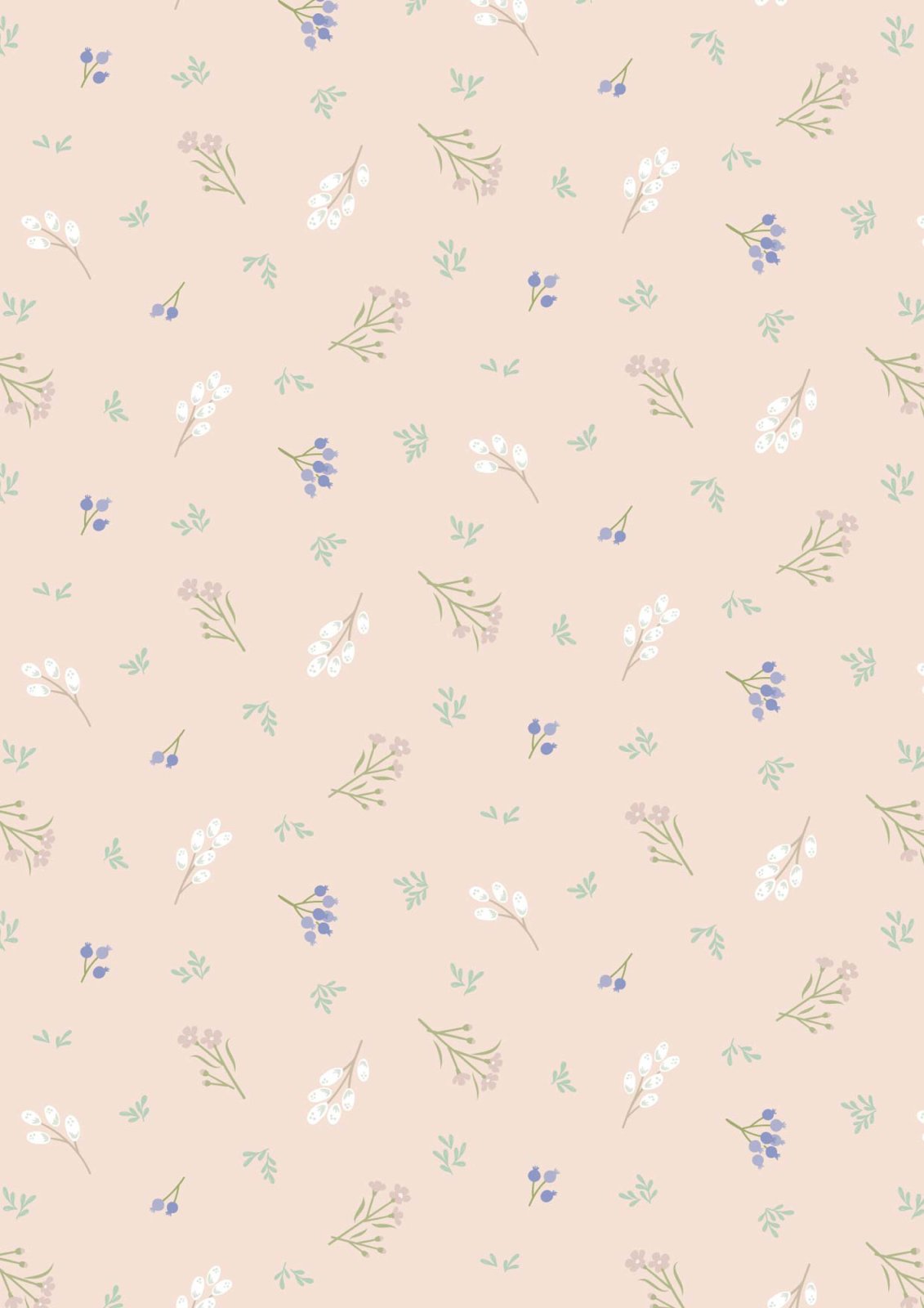 Scattered Sprig - Pale Peach • Sky Garden by Cassandra Connolly