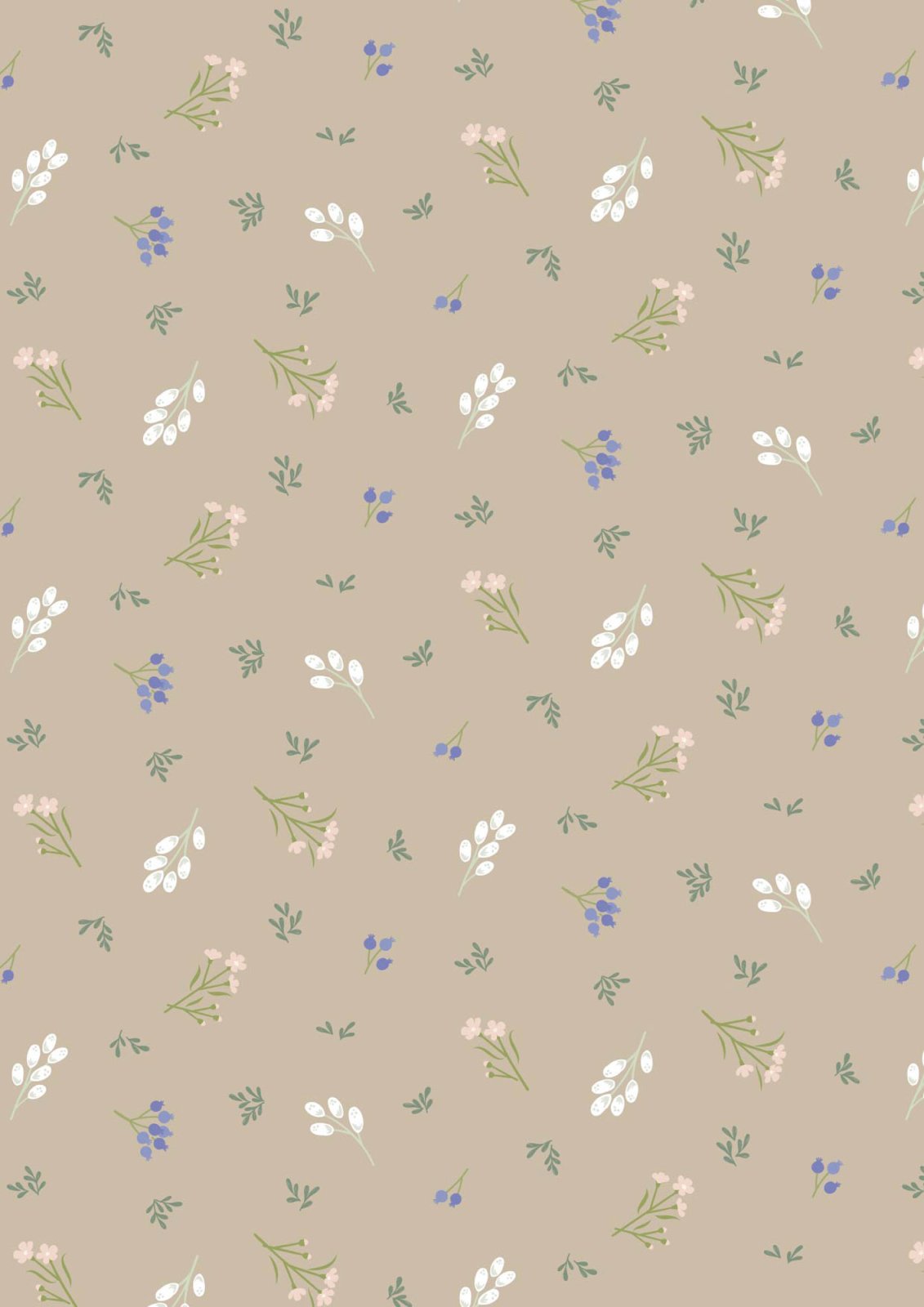 Scattered Sprig - Taupe • Sky Garden by Cassandra Connolly