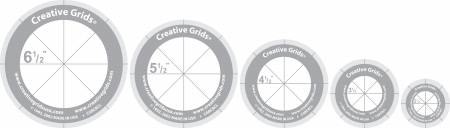 Creative Grids - Quilt Ruler Circles (5 Discs with Grips)