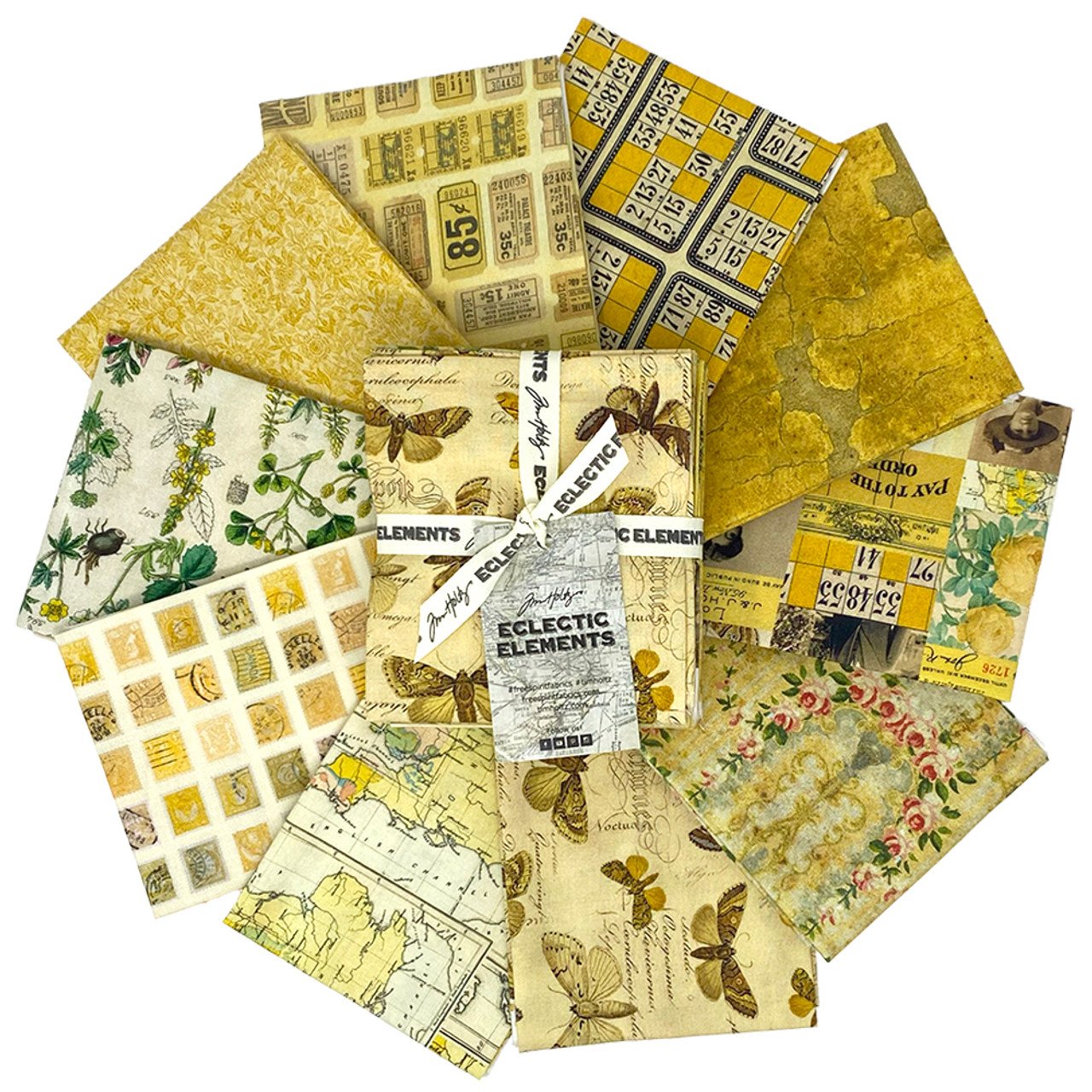 Tim Holtz Palette - Yellow 10 FQ Bundle