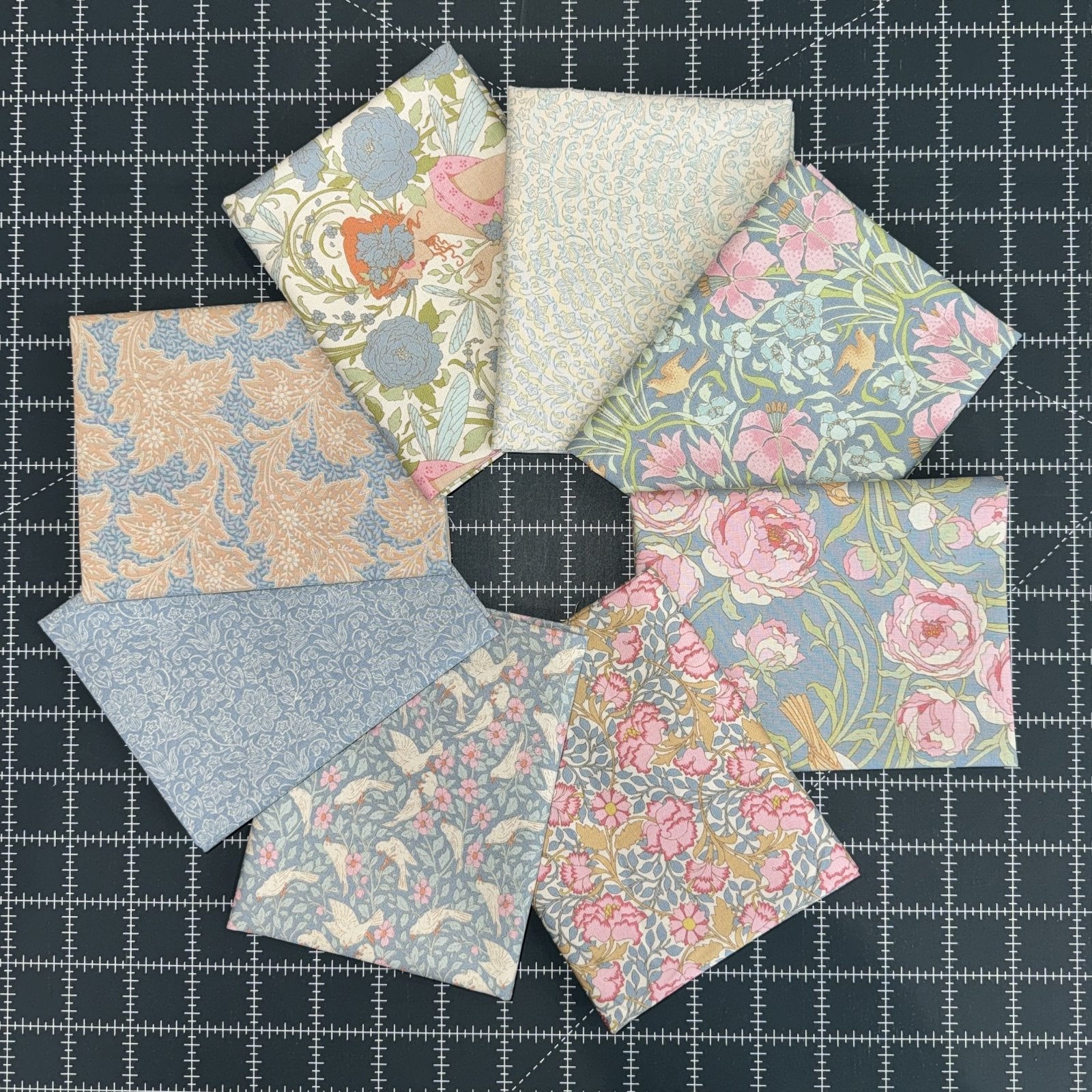 Songbird by Tilda • 8 Fat Quarter Bundle - Blue
