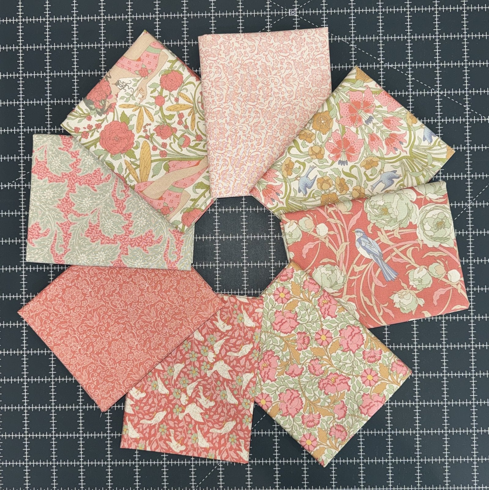 Songbird by Tilda • 8 Fat Quarter Bundle - Coral