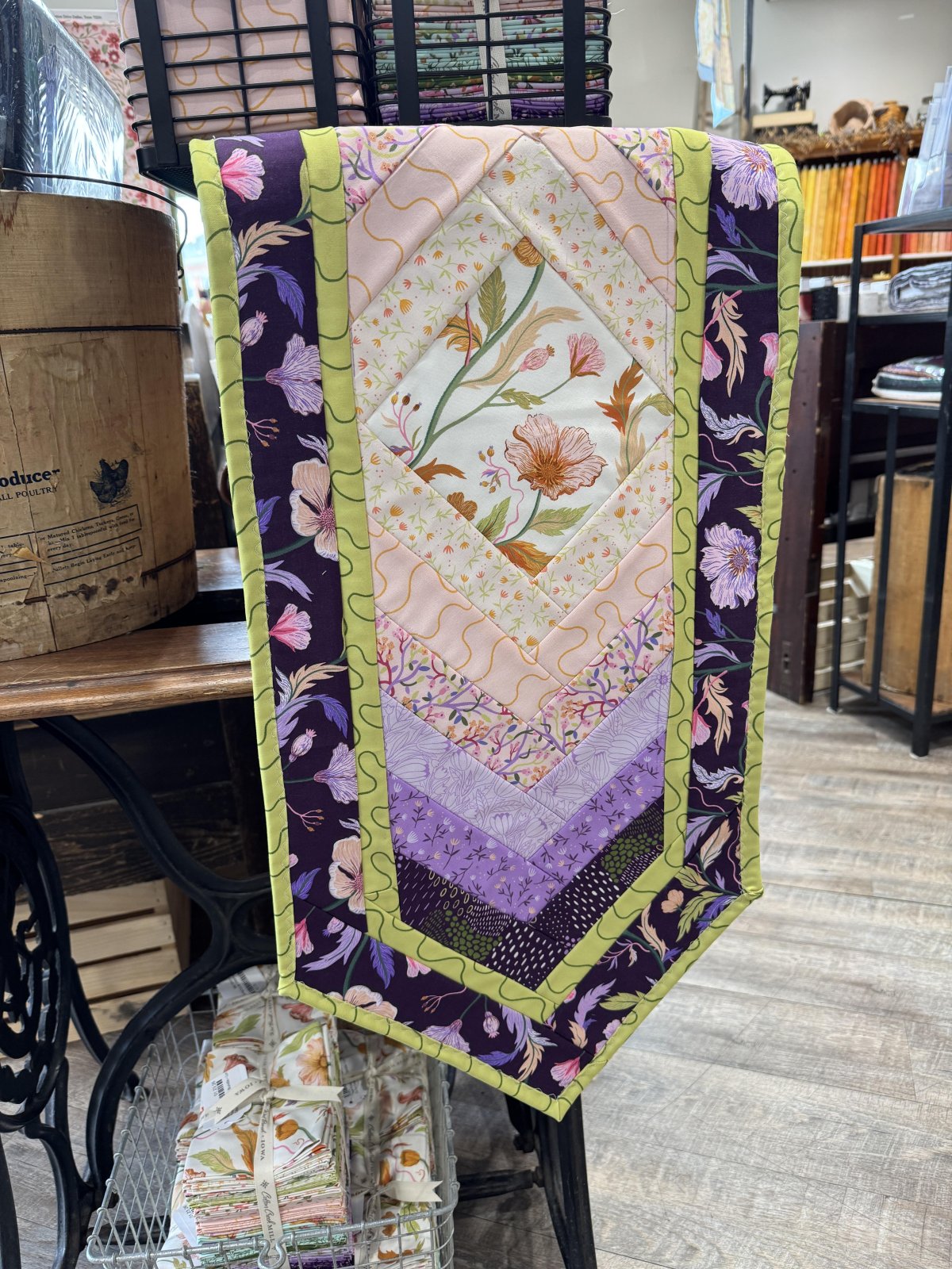 Quilt-As-You-Go Braid Runner • Floral Fondant