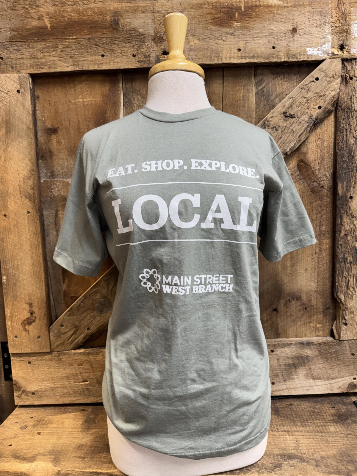 MSWB • SM - Sage Green - "LOCAL, Eat. Shop. Explore" T-Shirt