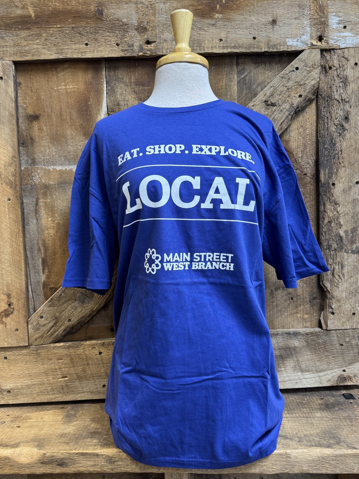 MSWB • 3XL- Royal Blue - "LOCAL, Eat. Shop. Explore" T-Shirt