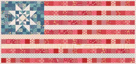 Americana Oh Beautiful Flag Runner and Amber Waves Mini Quilt Boxed Kit