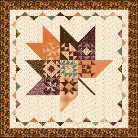Awe of Autumn Pressed Leaves Quilt Kit • Sandy Gervais