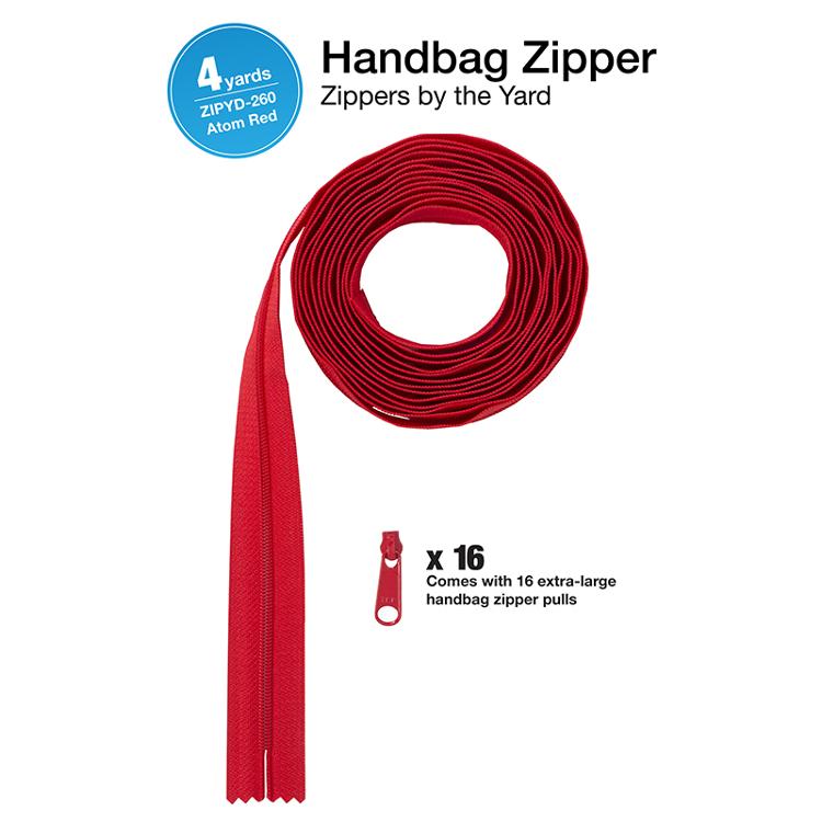 Zipper 4yds with Pulls - Atom Red • By Annie