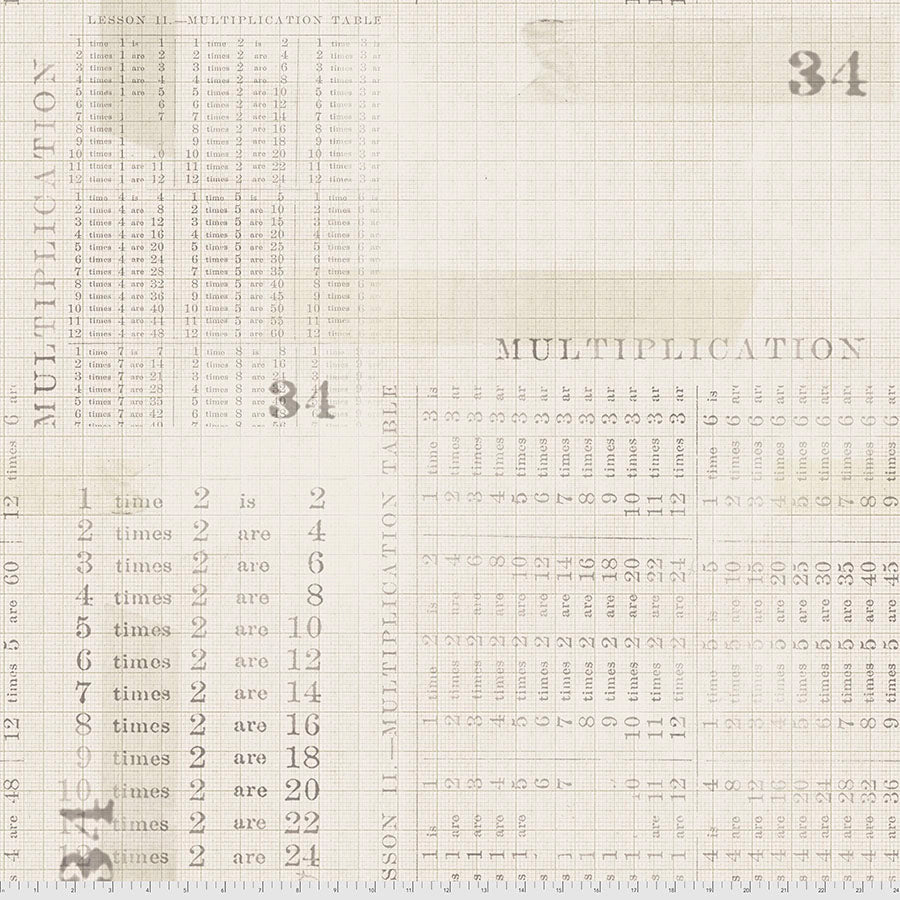 Multiplication Table - Parchment • Tim Holtz