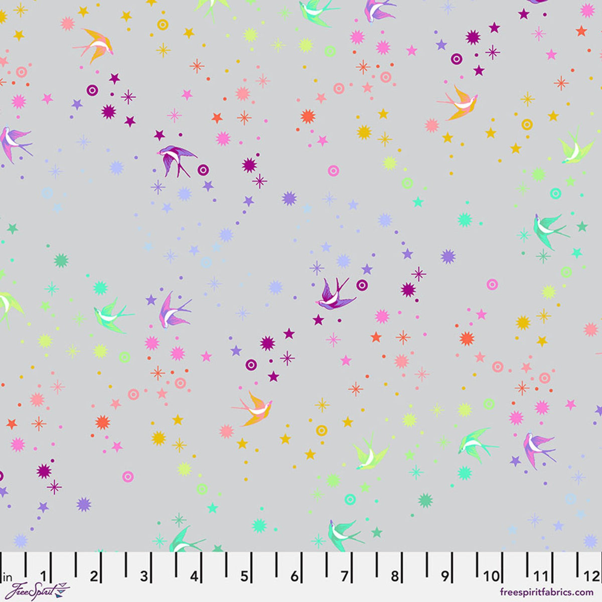 Fairy Dust - Fog • True Colors Graywork by Tula Pink