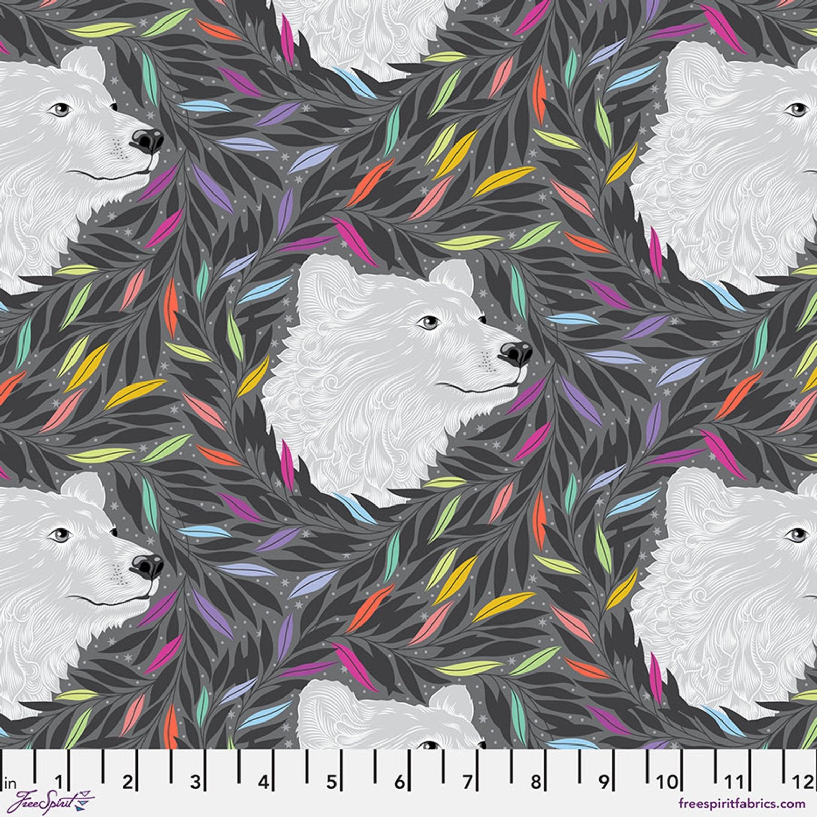 Just Bearly - Carbon • Graywork by Tula Pink