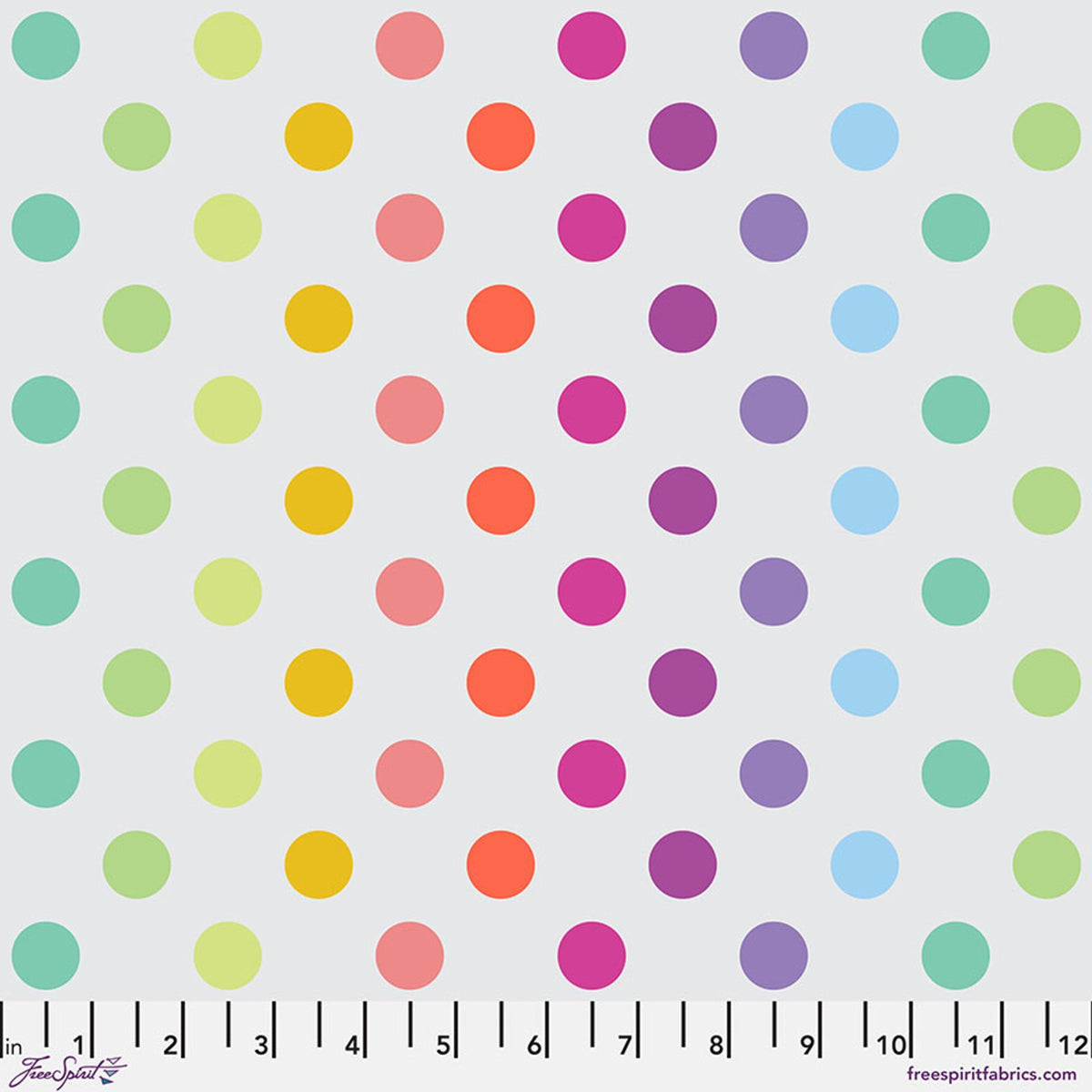Disco Poms - Whisper • True Colors Graywork by Tula Pink