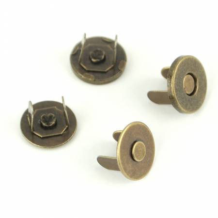 Two Magnetic Snaps 1/2" Antique • Sallie Tomato