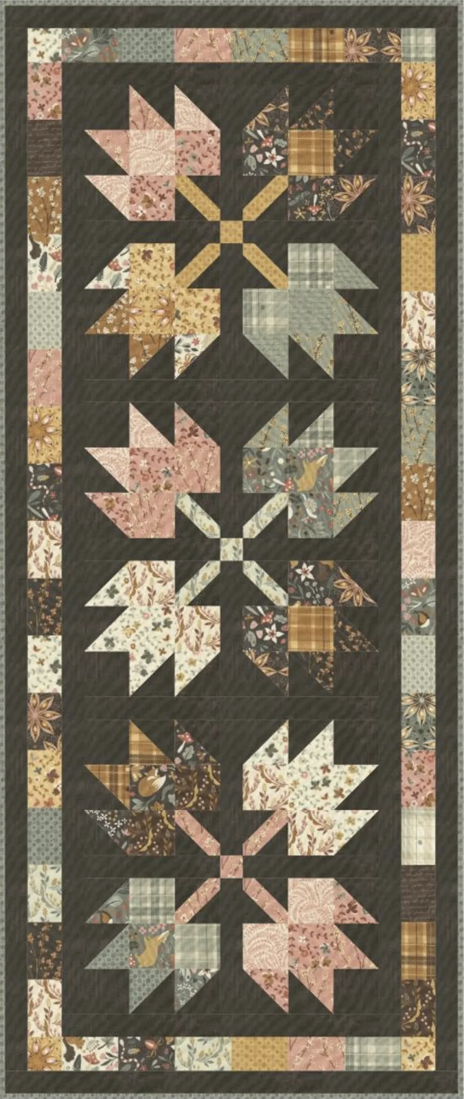 Leaf Pile Table Runner • Acorn Hollow by Basic Grey