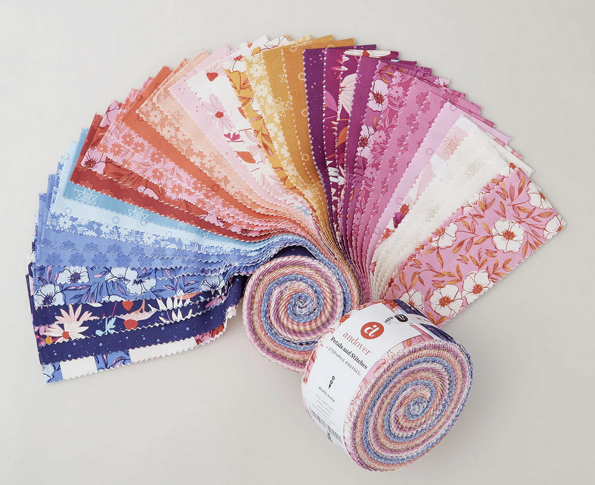 Petals & Stitches Double Scoop • 2.5" Strips, 42 count