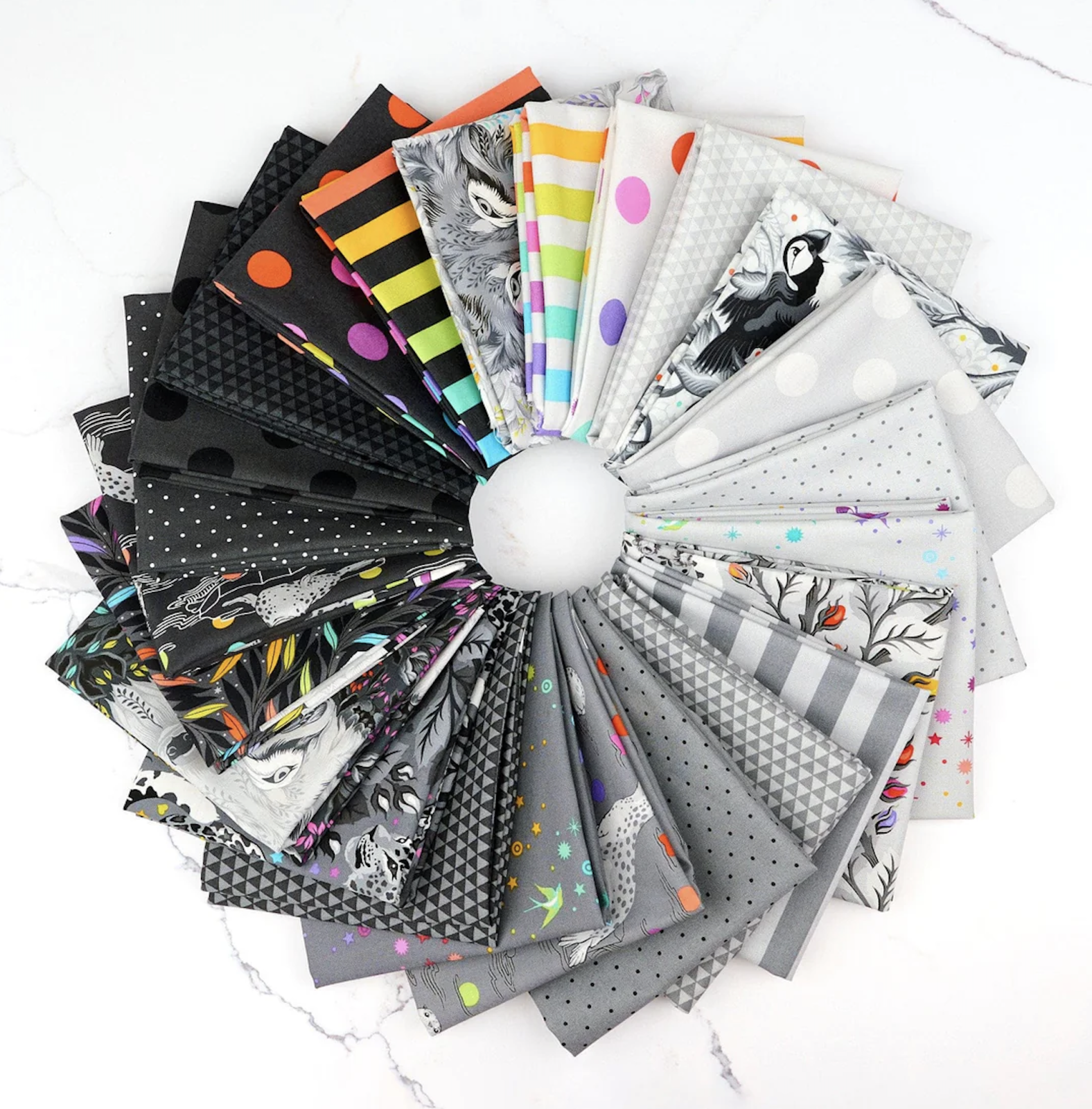 Graywork + True Colors Graywork - Fat Quarter Bundle 24 ct • Tula Pink