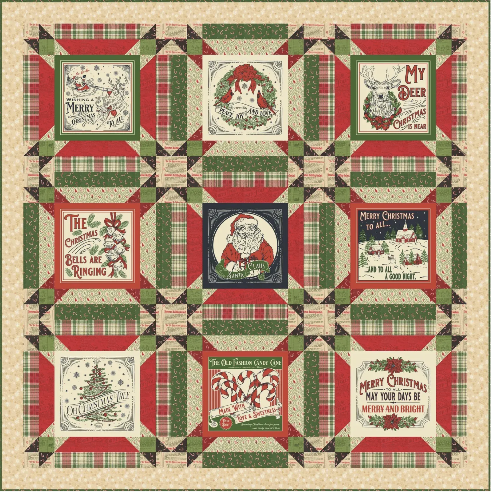 Peace & Joy • Holiday Cheer Quilt Kit