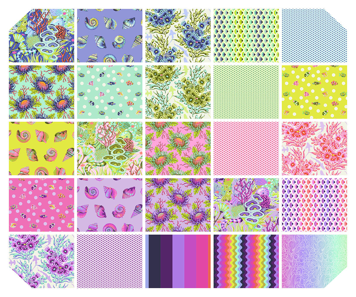 Floral Reef - 10" Charm Pack • Tula Pink
