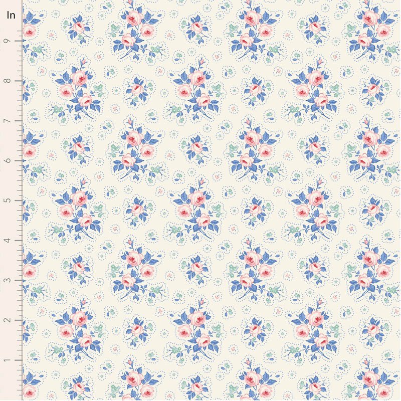 First Kiss Cream • Something Blue by Tilda Fabrics