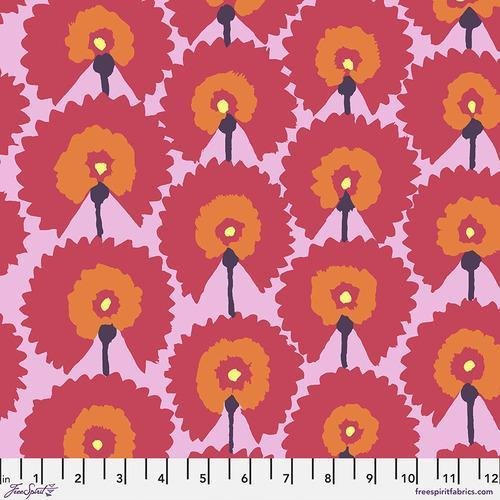 Regal Fans - Red | Feb 2022 Kaffe Fassett