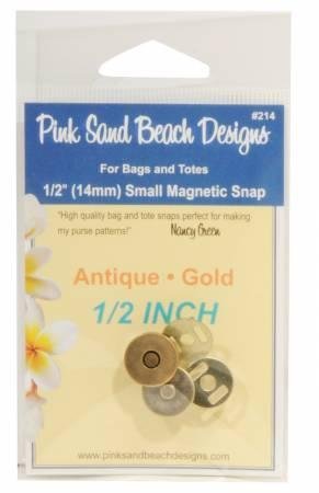 Mag. Purse Snap Ant. Gold 1/2"
